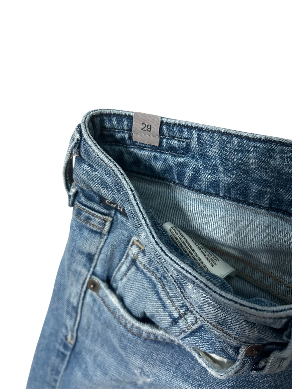 Citizens of Humanity Racer Low Rise Skinny Distressed Medium Wash Denim Jeans - Picture 6 of 15